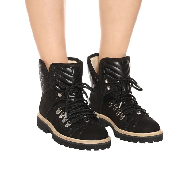 GANNI Edna Suede Ankle lace up boots black Size 39 NEW - Picture 5 of 16